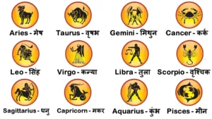 Rashi Name in English and Hindi (Zodiac Name Signs)